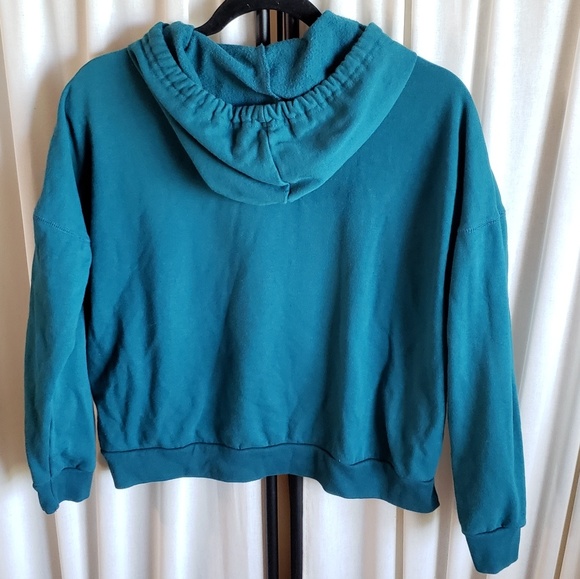 Freeze sz M blue-green long sleeve hood sweatshirt - Picture 2 of 6